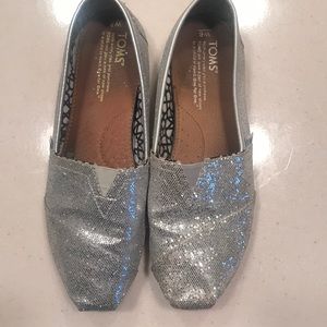 Silver sparkly Toms